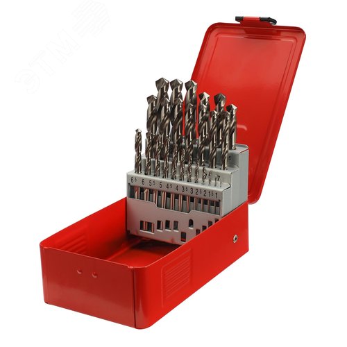 Изображение товара Набор сверл по металлу 1-13мм 25шт DIN338 HSS-G 118° (шт)