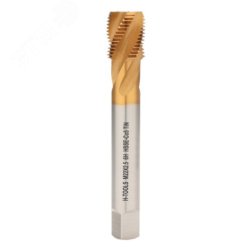 Изображение товара Метчик машинный винтовой М22х2,5 DIN376 HSSE-TiN 6h C/2-3P R45 140мм a=14,5 (шт)