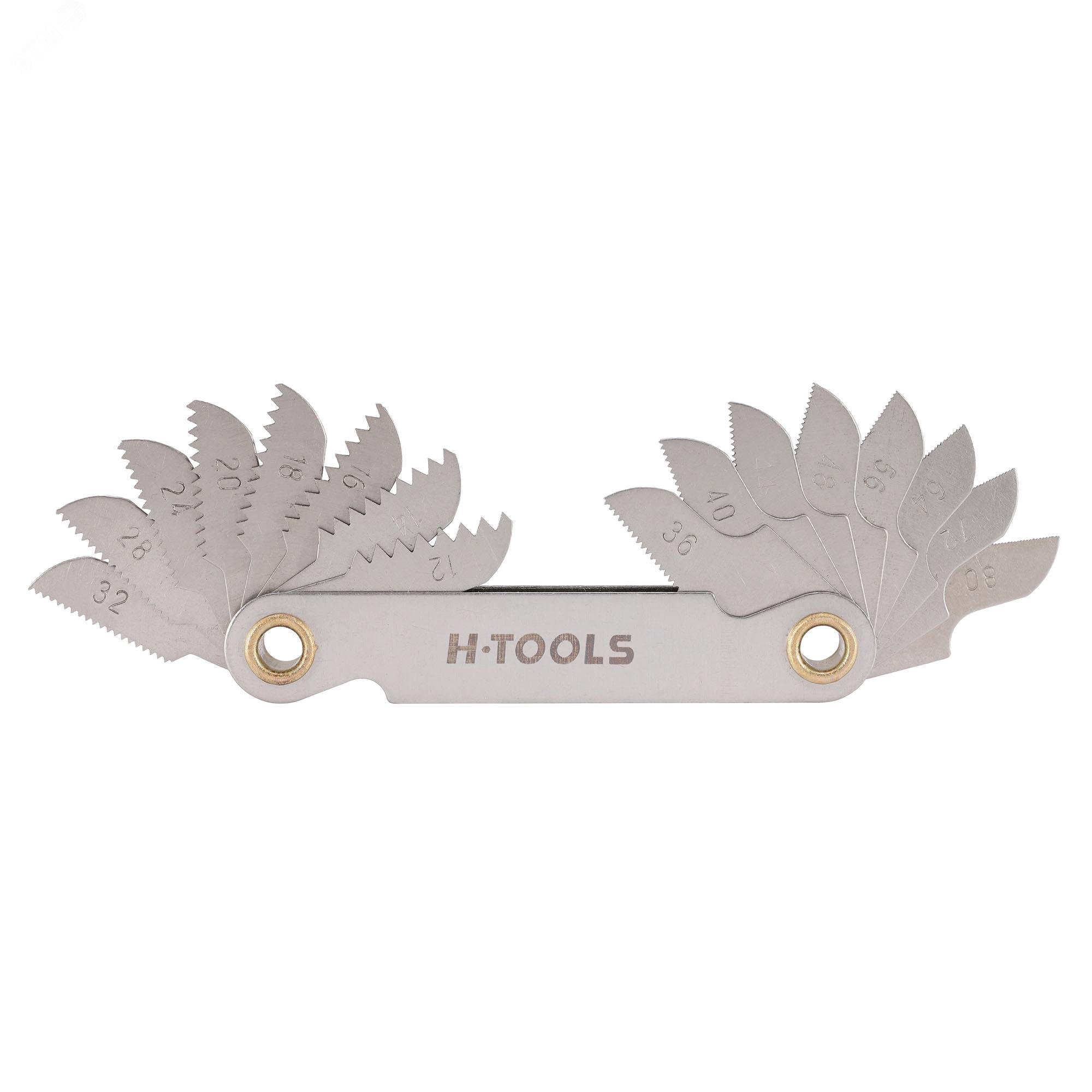 Изображение товара Резьбомер UNF 12-80Tpi H-Tools для определения шага резьбы