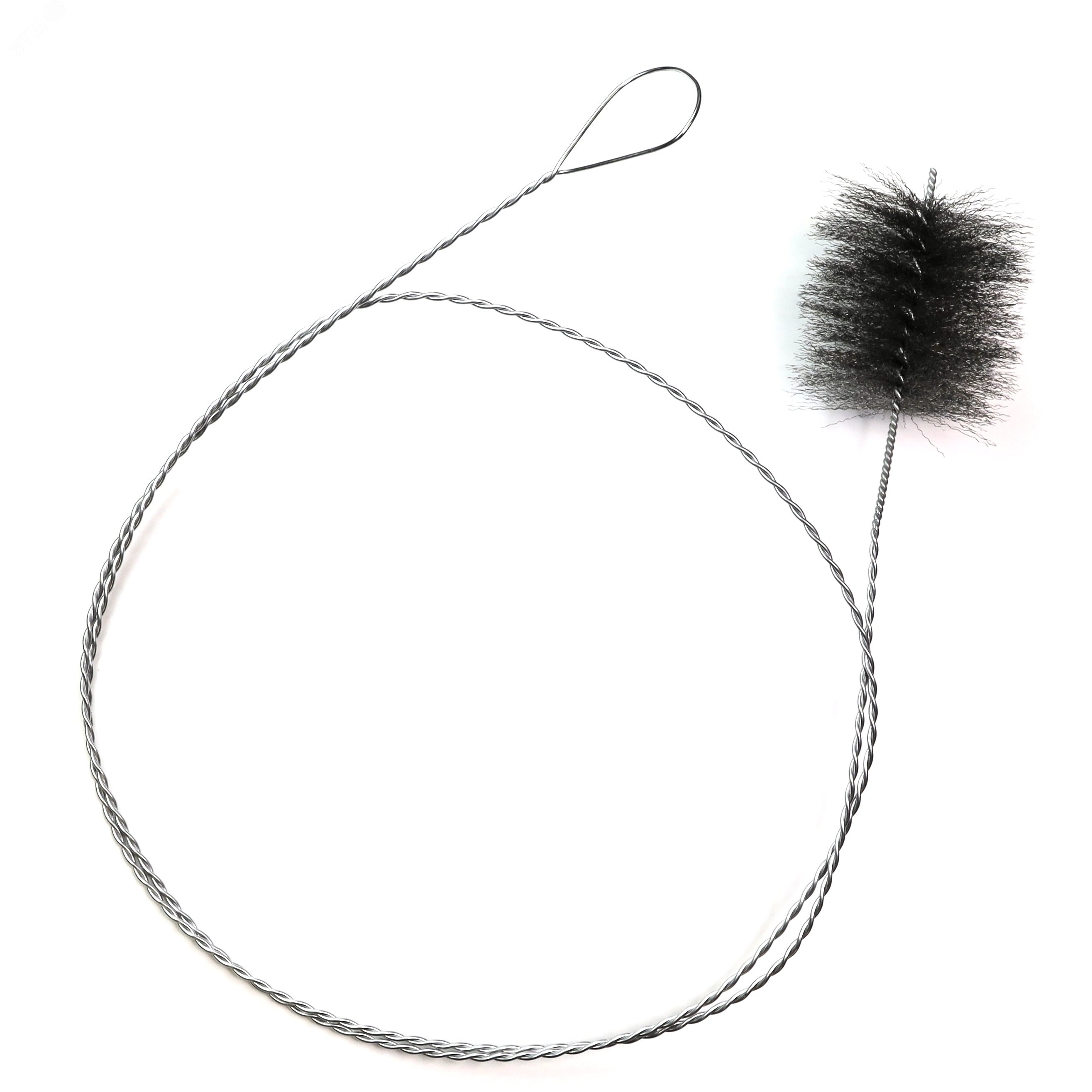 Изображение товара Щетка ерш Д125х120х3000, ворс гофр сталь 0,30 очистка котлов теплообменников дымоходов труб отверстий (шт)