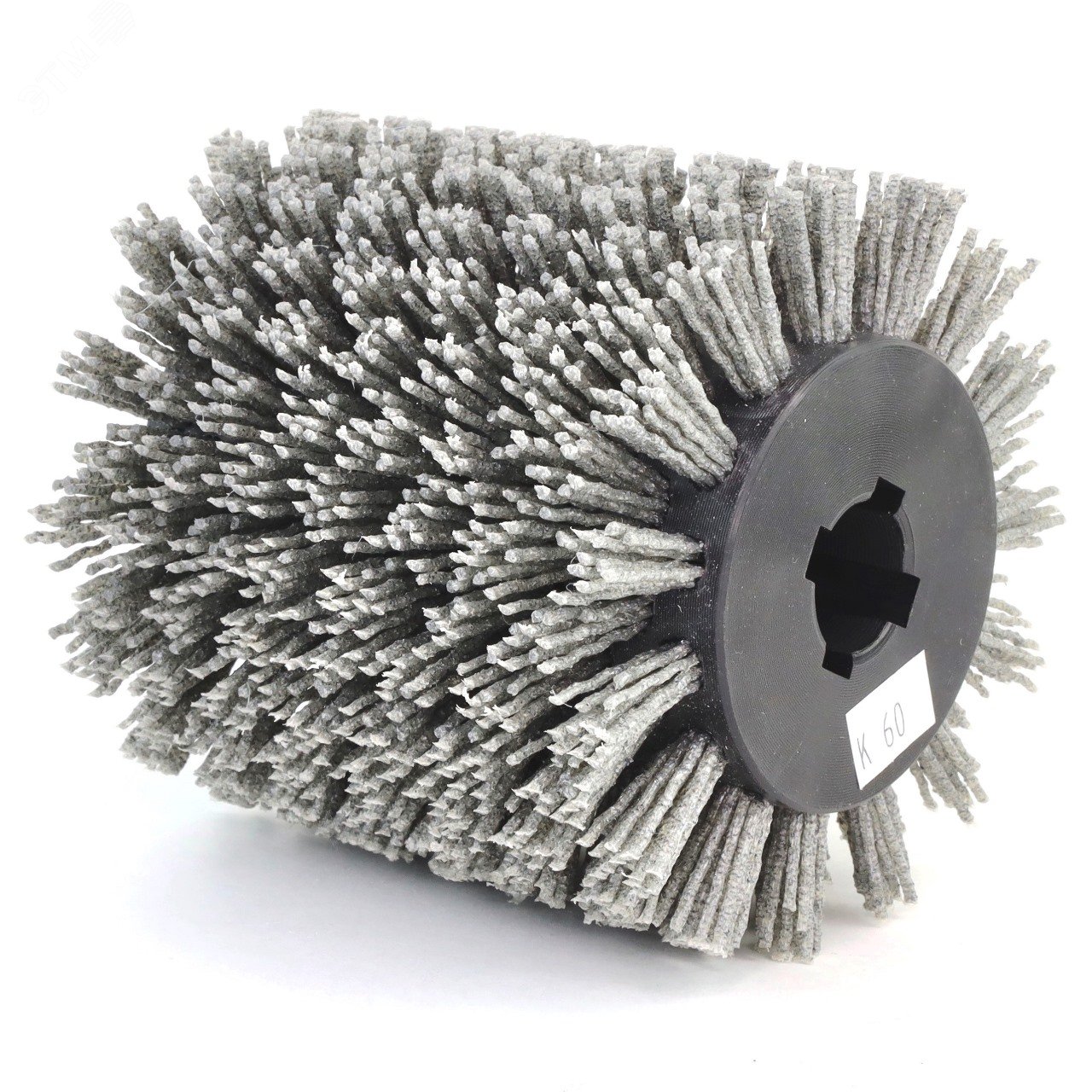 Изображение товара Щетка Д100x100x19,5+4 паза ворс полимер-абразив P60 по дереву для щеточных шлиф машин с валом Д19+4 (1-201) (шт)