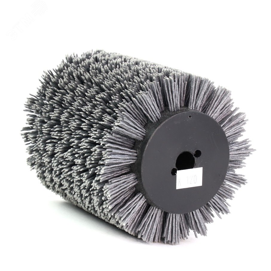 Изображение товара Щетка для Makita 9741, Д100x120x12,7+2 отв, ворс полимер-абразив P120, черный корпус по дереву (1-173) (шт)