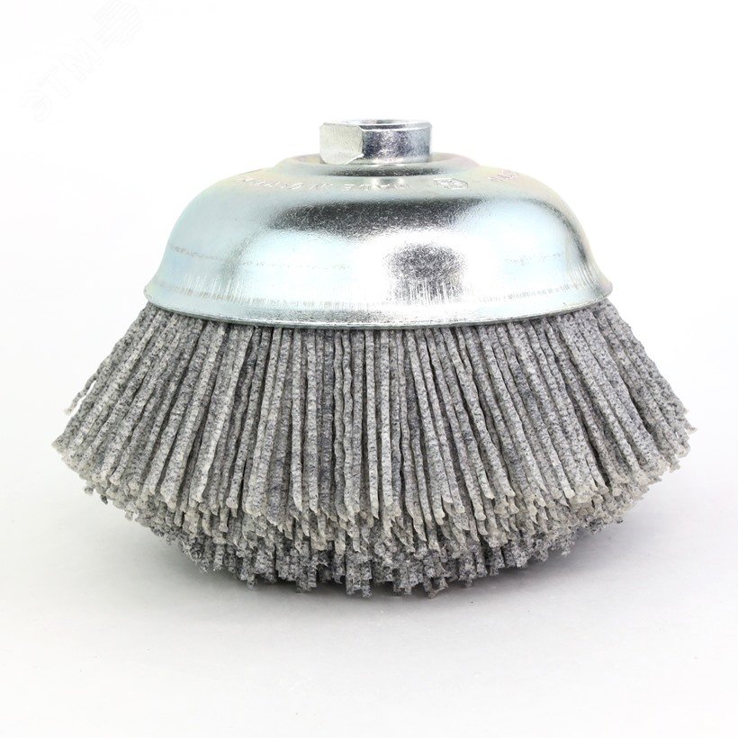 Изображение товара Щетка чашечная нейлоновая Д150xM14, ворс полимер-абразив P46 по дереву для УПМ УШМ (болгарка) (1-102) (шт)