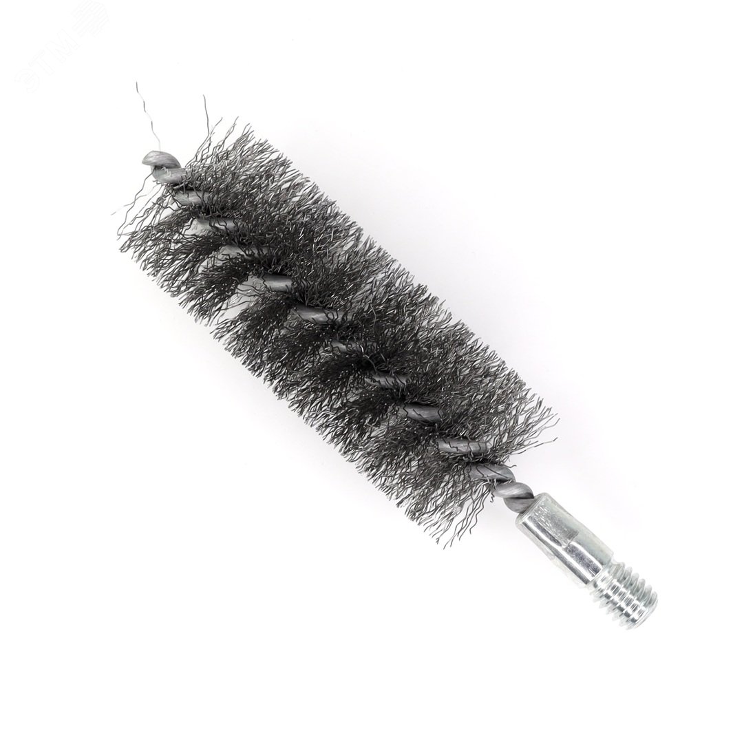 Изображение товара Щетка ёрш Д44х100х160 сталь 0,30, посадка 1/2'' резьба BSW очистка котлов теплообменников дымоходов (шт)