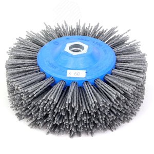 Изображение товара Щетка дисковая Д140x55xM14, ворс полимер-абразив P60 по дереву для УПМ УШМ (болгарка) (1-080) (шт)