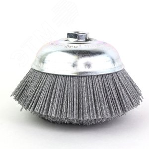 Изображение товара Щетка чашечная нейлоновая Д150xM14, ворс полимер-абразив P60 по дереву для УПМ УШМ (болгарка) (1-103) (шт)