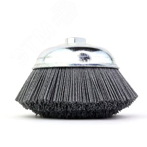 Изображение товара Щетка чашечная нейлоновая Д150xM14, ворс полимер-абразив P80 по дереву для УПМ УШМ (болгарка) (1-099) (шт)