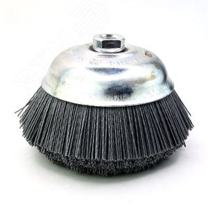 Изображение товара Щетка чашечная нейлоновая Д150xM14, ворс полимер-абразив P120 по дереву для УПМ УШМ (болгарка) (1-100) (шт)