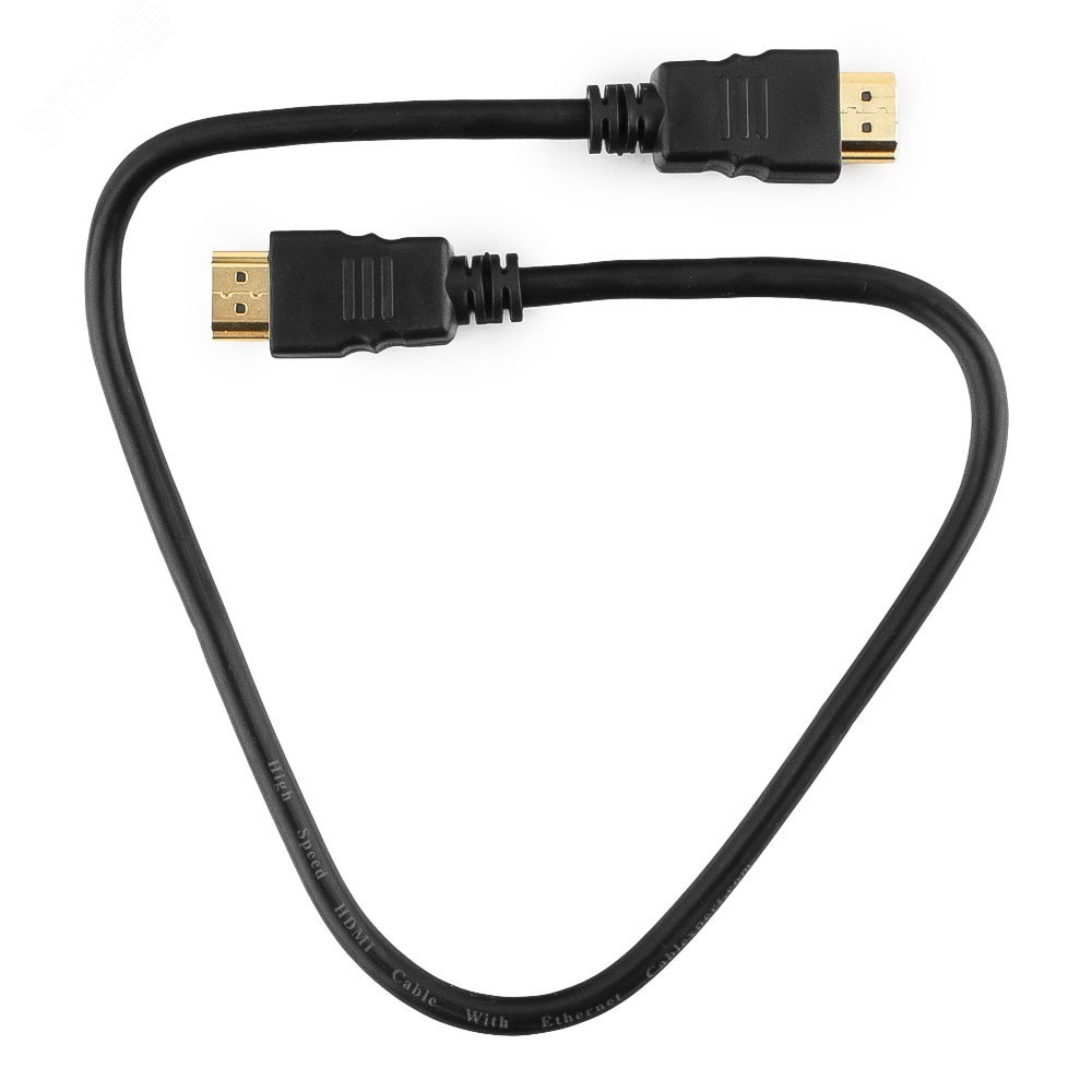 Изображение товара Кабель HDMI v2.0 0.5м черный для 4K 18 Гбит/с