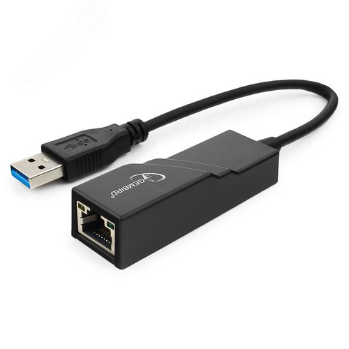 Изображение товара Сетевой адаптер Ethernet USB 3.0 на RJ-45, 0.21м., черный (шт)