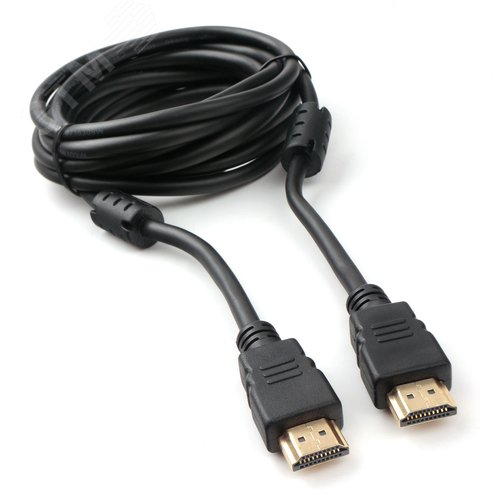 Изображение товара Кабель HDMI v2.0 19M на 19M, 2 фер.кольца, 3м., черный (шт)