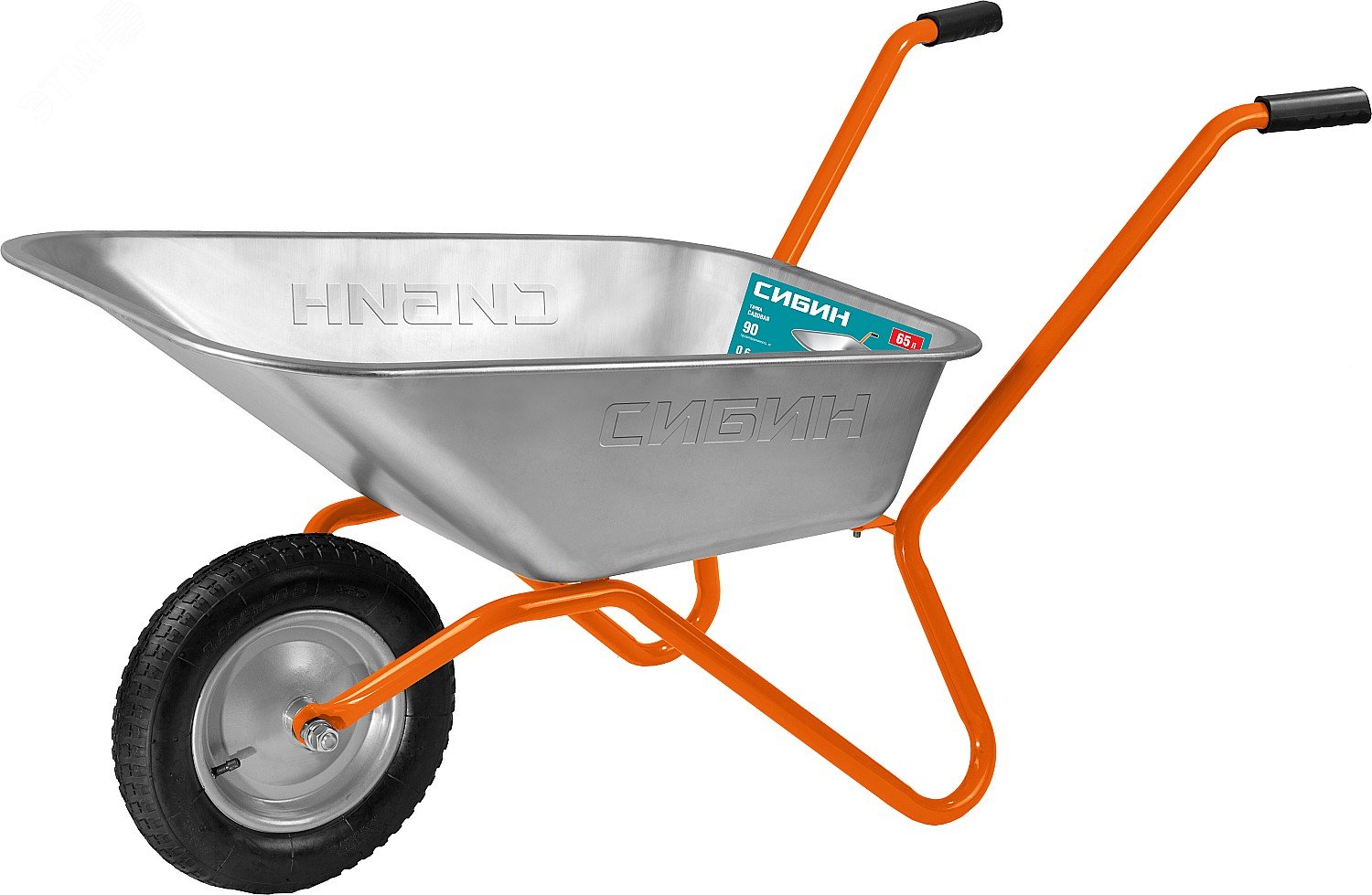 Изображение товара Садовая тачка одноколесная оцинкованная СТ-11 65 л