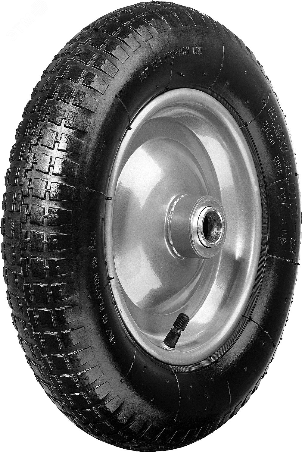 Изображение товара Пневматическое колесо для тачек 360мм стальной диск 39910-3