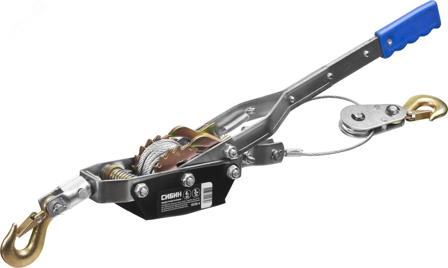 Изображение товара Ручная рычажная лебедка 4 т, 3 м троса - надежный помощник