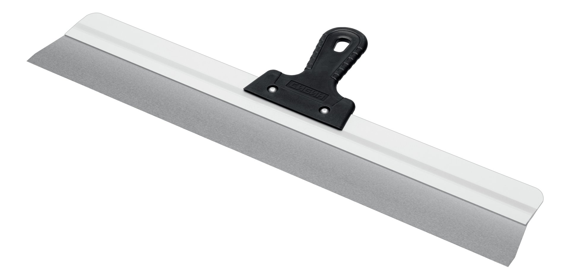 Шпатель усиленный фасадный нержавеющий, алюминиевая направляющая, 600 мм, 1к ручка