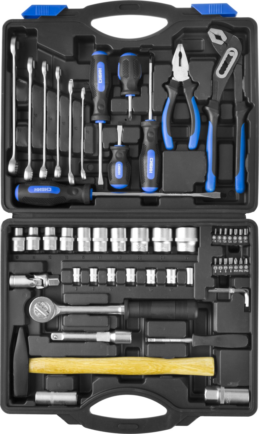 Набор инструмента универсальный, 56 предм., (1/2''+1/4'')