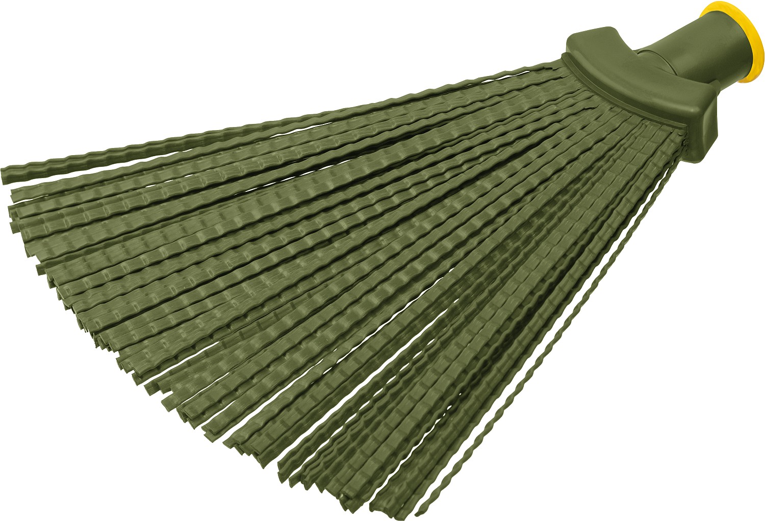 Метла пластиковая, полипропилен, коническое резьбовое соединение, плоская, веерная, 380x240 мм