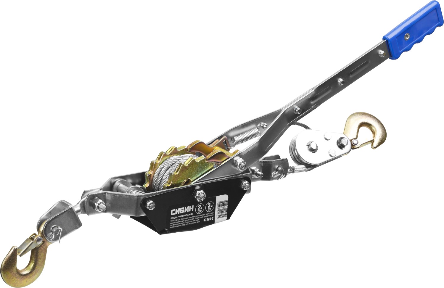 Лебедка ручная рычажная, 2 т, 3 м
