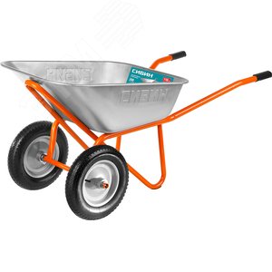 Изображение товара Тачка строительная, двухколесная, оцинкованная сталь, СТ-22, 110 л, 200 кг (шт)