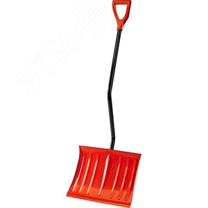Изображение товара Лопата снеговая, стальная, с эргономичным стальным черенком, V-ручка, ЛС-460, ширина 460 мм (шт)