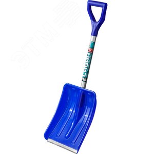 Изображение товара Лопата снеговая автомобильная, пластиковая, с алюминиевой планкой, алюминиевый черенок, V-ручка, АВТ (шт)