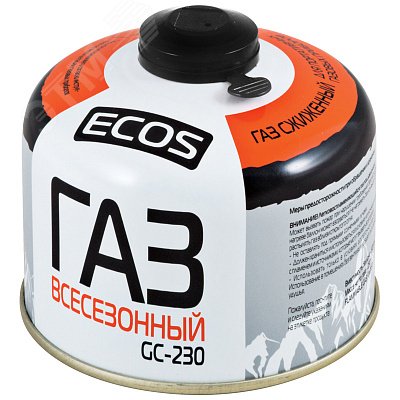 Изображение товара Газ всесезонный т.м. ECOS в баллоне, GC-230 (резьбовой EPI-GAS, 230 г, Корея) (шт)