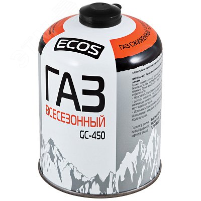 Изображение товара Газ всесезонный т.м. ECOS в баллоне GC-450 (резьбовой EPI-GAS, 450 г, Корея) (шт)