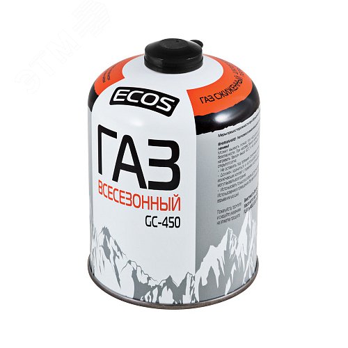 Изображение товара Газ всесезонный т.м. ECOS в баллоне GC-450 (резьбовой EPI-GAS, 450 г, Корея) (шт)