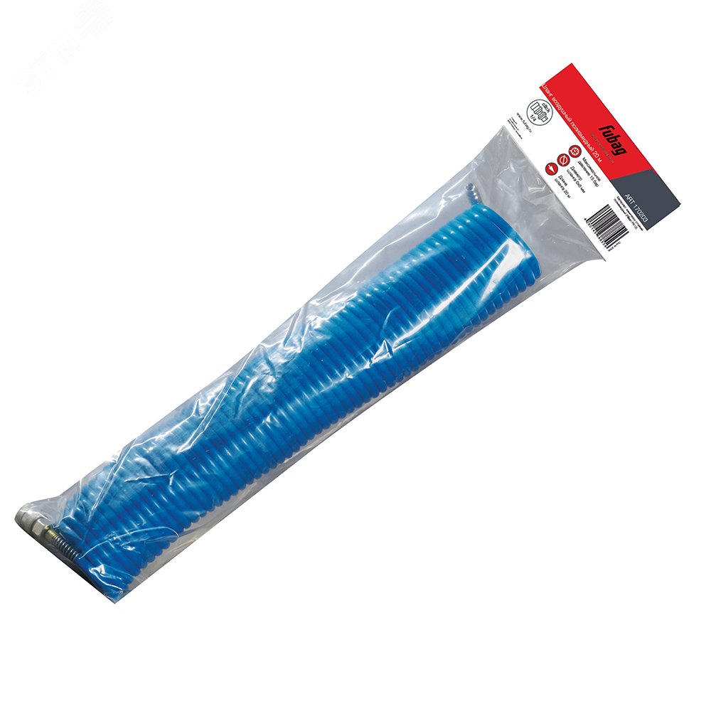 Изображение товара Спиральный полиамидный шланг рапид 15бар 6x8мм 20м