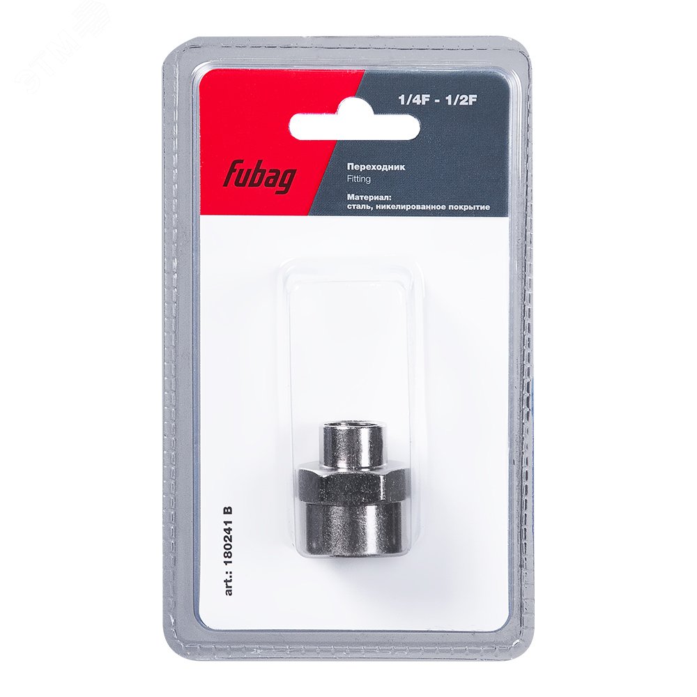 Изображение товара Переходник 1/4''F - 1/2''F, пневмоинструмент, блистер