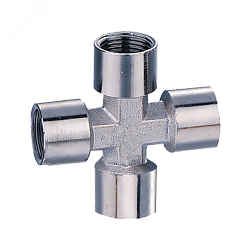 Изображение товара Переходник 1/4''FFFF тройник для пневмосистем резьба 1/4''