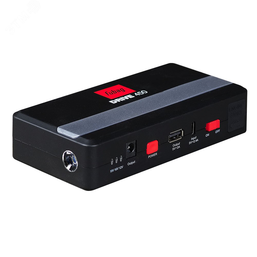 Изображение товара Устройство пусковое DRIVE 450 (ток запуска 450А, емкость аккумулятора 12000 мАч_type C) (шт)