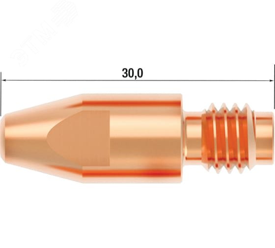 Изображение товара Наконечник контактный M8х30 мм CuCrZr D 1.4 мм (25 шт.) (упак)