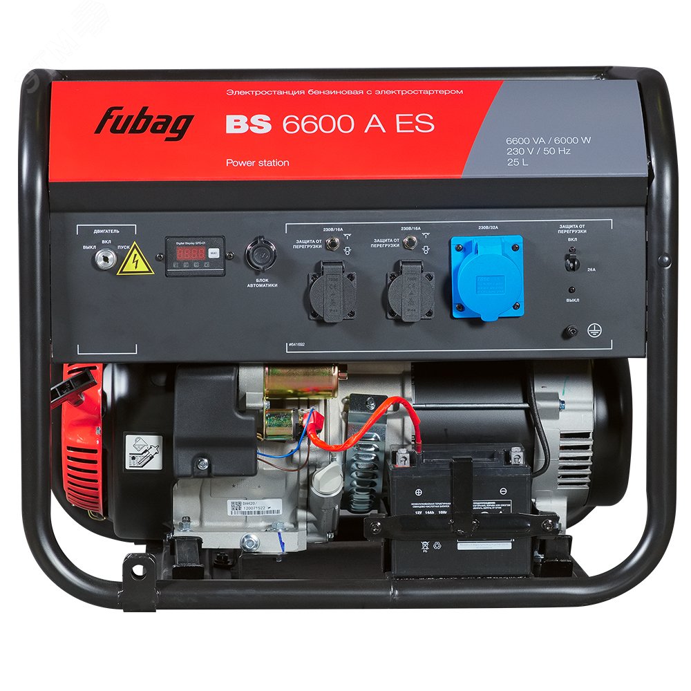 Генератор бензиновый BS 6600 A ES с электростартером и коннектором автоматики 641692 Fubag
