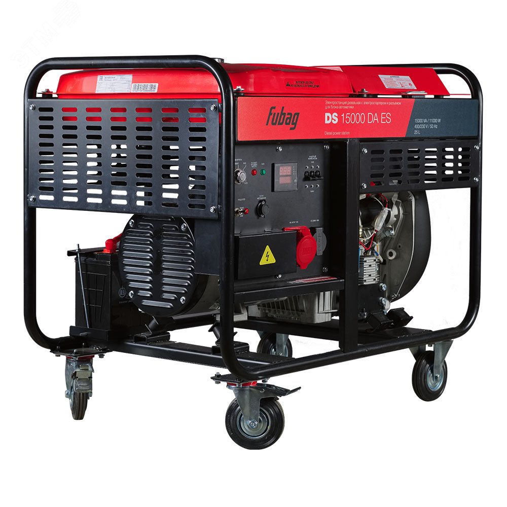 Изображение товара Дизельный трехфазный генератор с электростартером и блоком автоматики DS 15000 DA ES