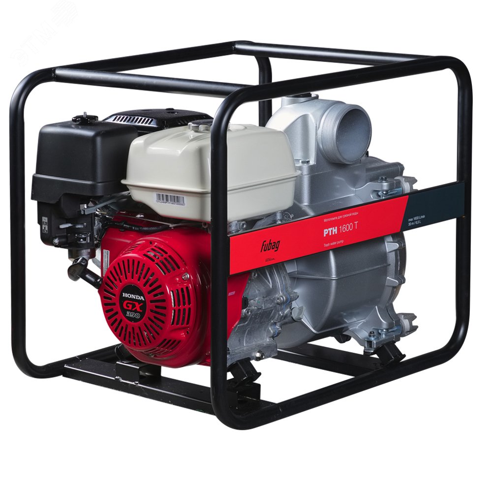 Изображение товара Мотопомпа для сильнозагрязненной воды PTH 1600Т с двигателем Honda