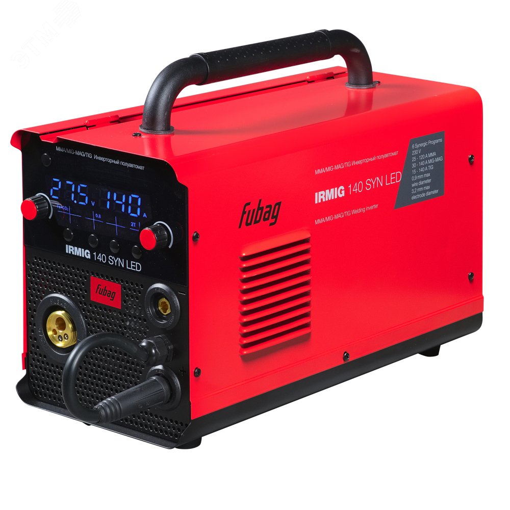 Изображение товара Сварочный полуавтомат IRMIG 140 SYN LED с горелкой 150А Fubag