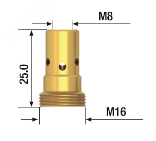 Изображение товара Адаптер контактного наконечника M8x25 мм для MIG/MAG горелок Fubag 2 шт.