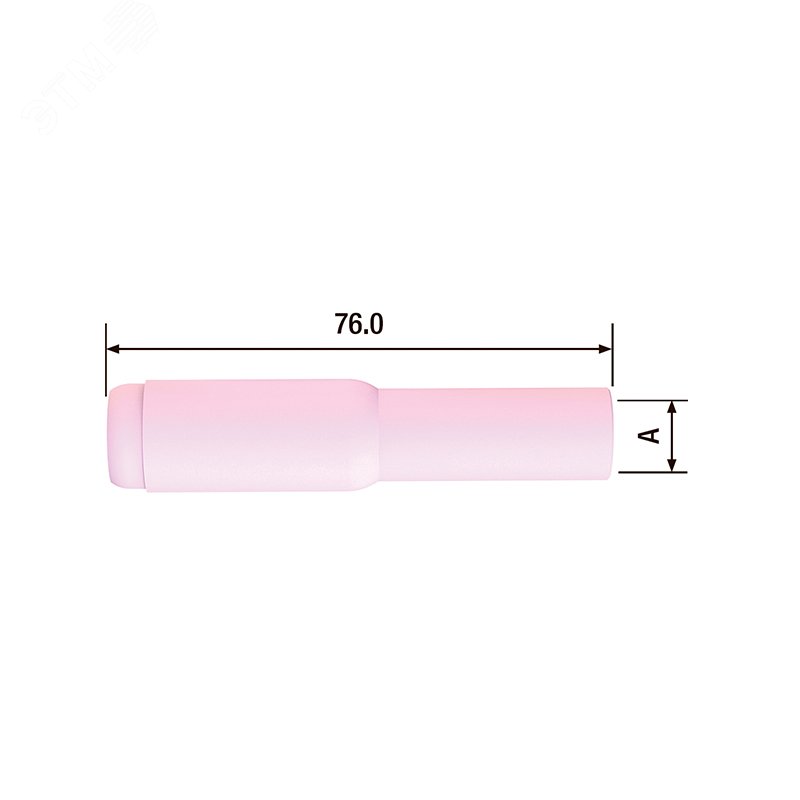 Изображение товара Керамическое сопло №5L 8 мм для TIG горелок FB 17-18-26, 2 шт.