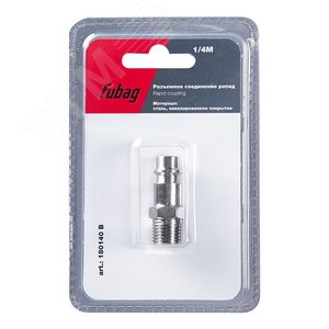 Изображение товара Соединение разъемное рапид (штуцер) 1/4''M наруж.резьба блистер 1 шт (шт)