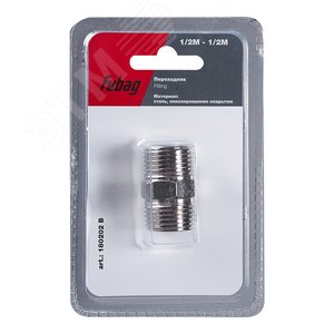 Изображение товара Переходник 1/2''M на 1/2''М блистер 1 шт (шт)