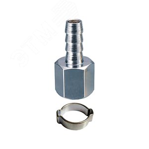 Изображение товара Переходник 1/4''F на елочку 8мм с обжимным кольцом 11х13мм (шт)