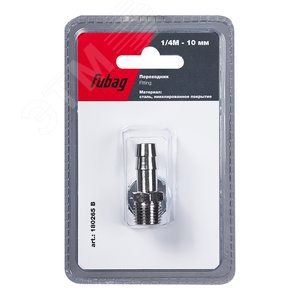 Изображение товара Переходник 1/4''М на елочку 10мм с обжимным кольцом 15x18мм блистер 1 шт (шт)