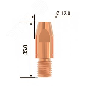 Изображение товара Наконечник контактный M10х35 мм CuCrZr D 1.0 мм (25 шт.) (упак)