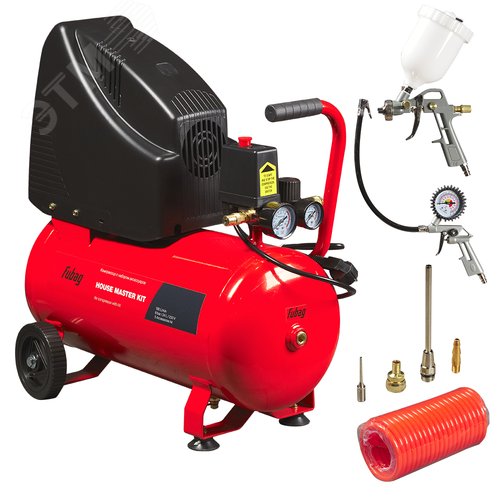 Изображение товара Компрессор HOUSE MASTER KIT OL 195/24 и 5 предметов (шт)
