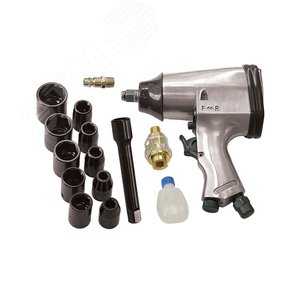 Изображение товара Пневмогайковерт PWS312 (158л/мин,312н/м,6.3бар,1/2''), набор, кейс (шт)