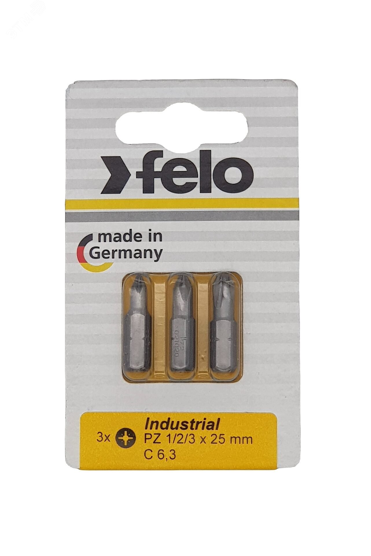 Изображение товара Бита крестовая PZ 1/PZ 2/PZ 3X25, 3 шт в блистере (упак)