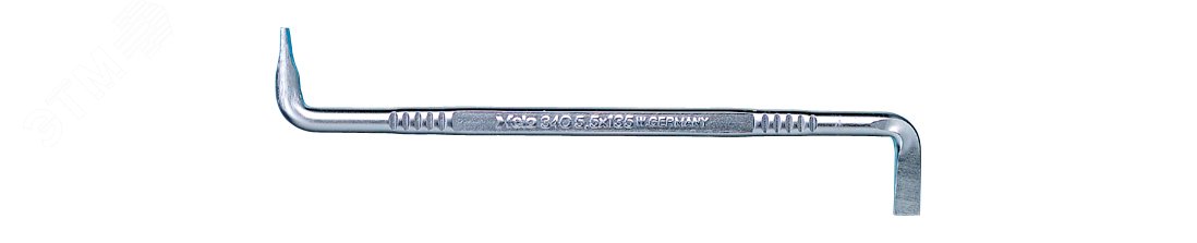 Изображение товара Отвертка двусторонняя изогнутая Z-образная плоская шлицевая 8,0х1,2х200 (шт)