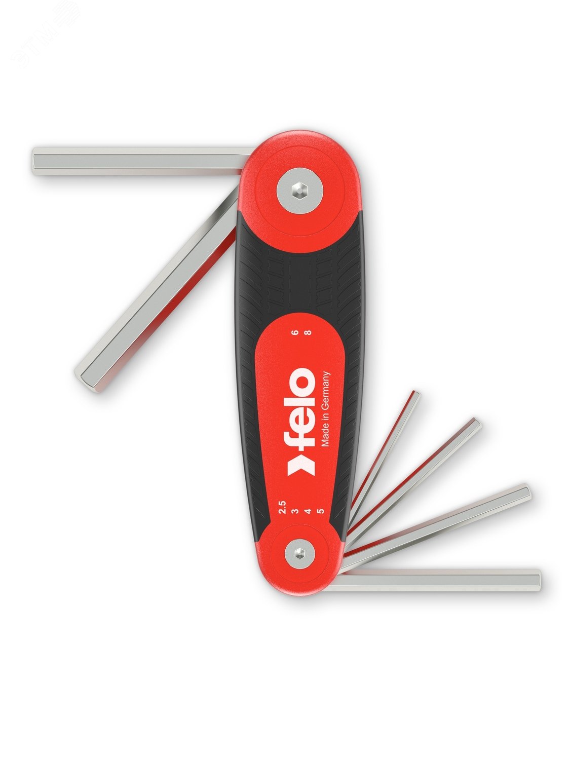 Изображение товара Набор раскладной шестигранных ключей 6шт HEX 2,5-8,0 (шт)