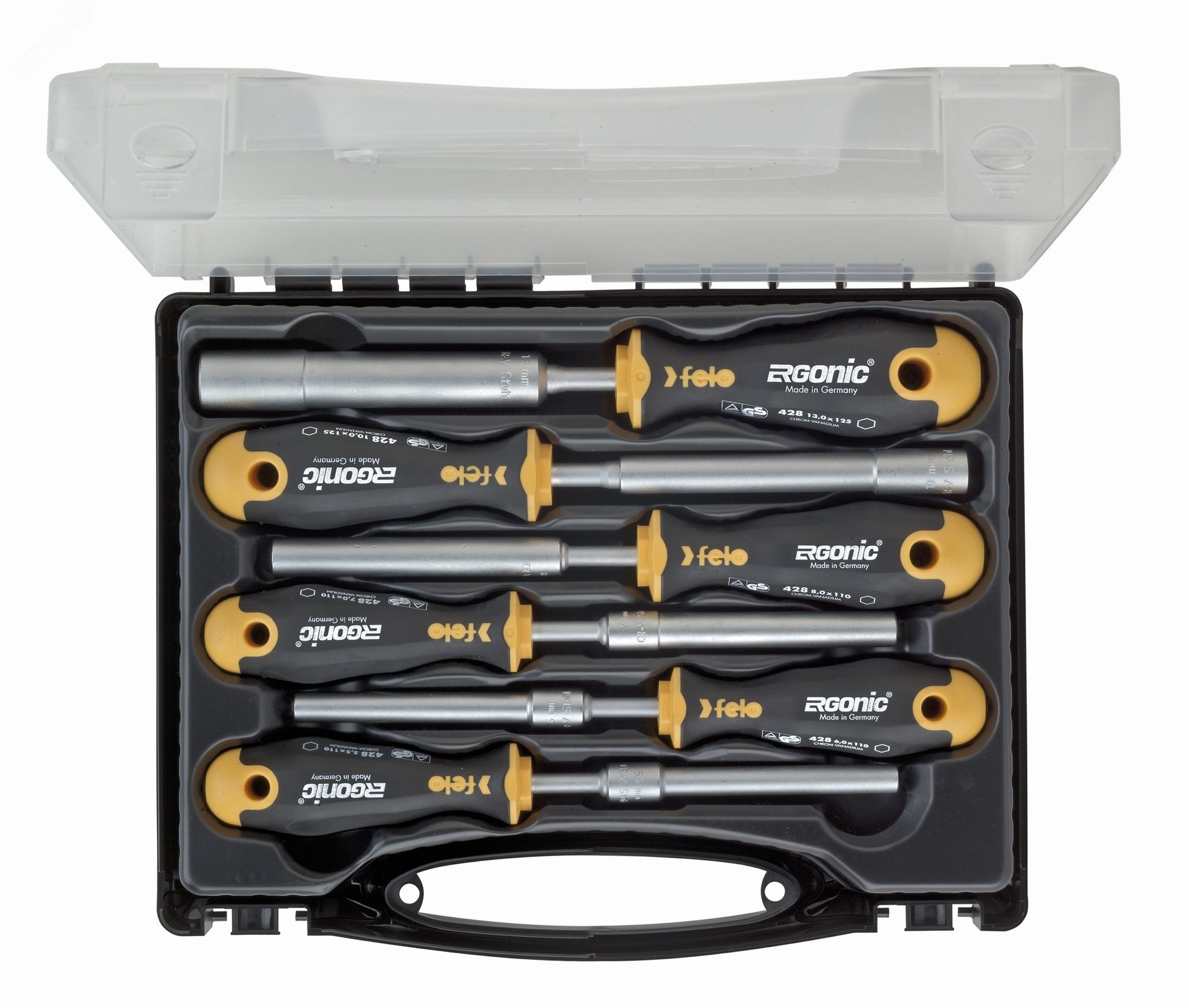 Изображение товара Набор отверток M-TECH Ergonic в кейсе 6 шт - для профессиональных и домашних работ